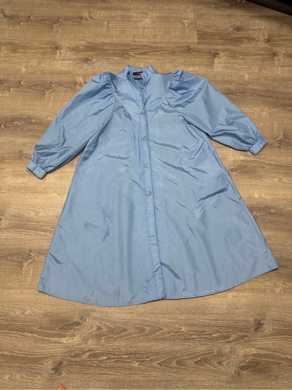 Vintage Totes Baby Blue retro Raincoat cape dress Women’s size 12- small stain